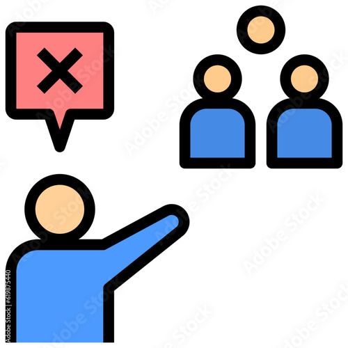 blame filled outline style icon