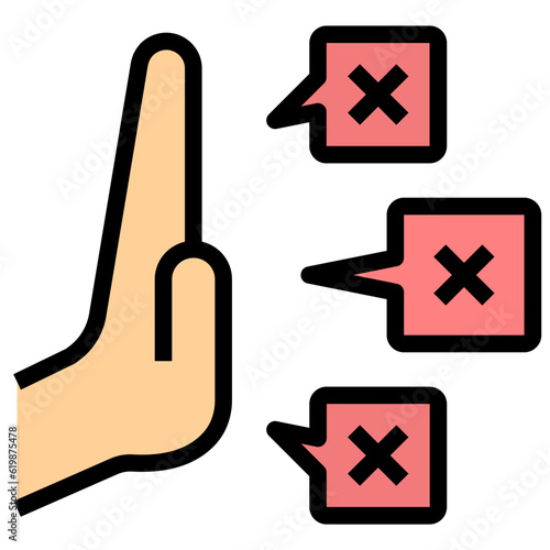 inflexible filled outline style icon