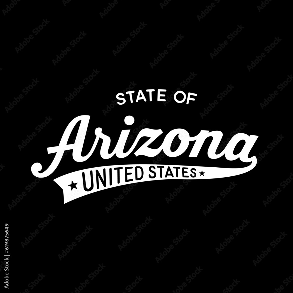 Arizona lettering design. Arizona, United States, typography design. Arizona, text design. Vector and illustration.