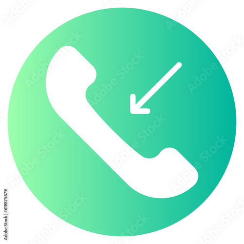 incoming call gradient icon