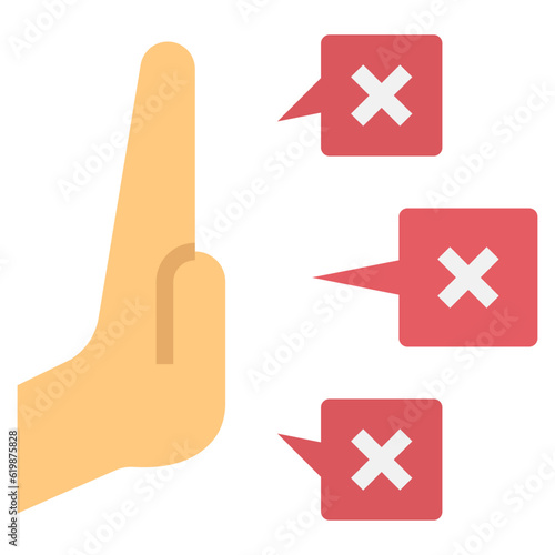 inflexible flat style icon