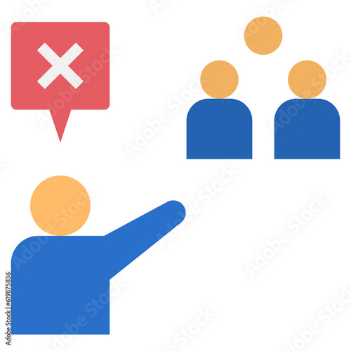 blame flat style icon