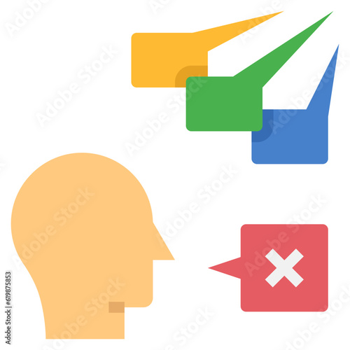 refuse flat style icon