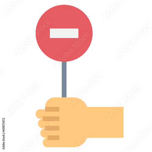 restricted flat style icon