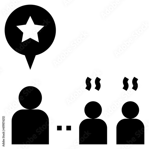 selfish glyph style icon
