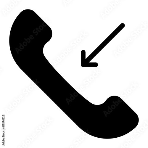 incoming call glyph icon