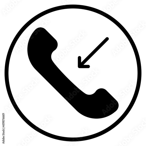 incoming call glyph icon