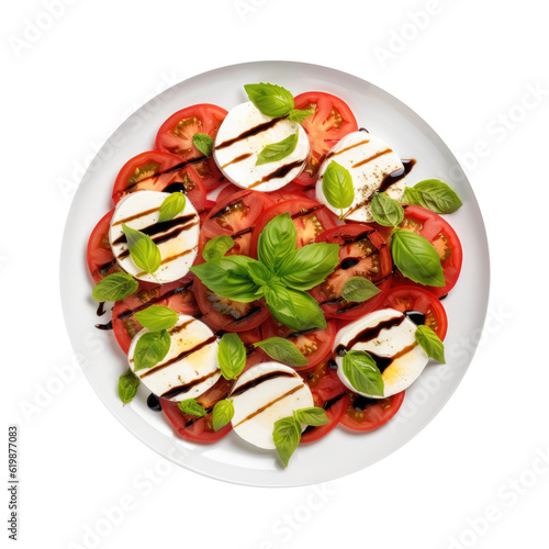 Delicious Caprese Salad Isolated on a Transparent Background