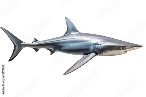 shark on transparent background (PNG). Generative AI.