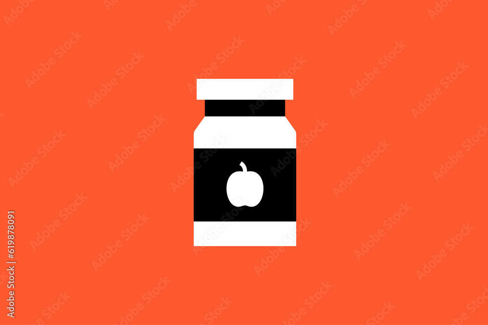 Vector vitamins illustration in flat design style, geometric pills icon. Vector vitamins illustration in flat design style, geometric pills icon.