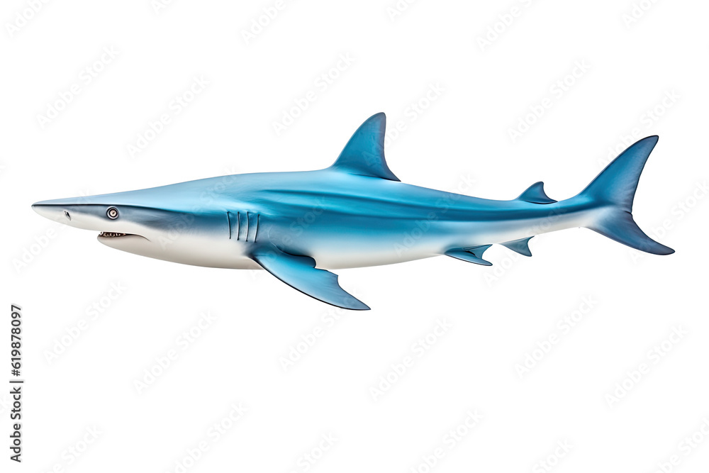 shark on transparent background (PNG). Generative AI. shark on transparent background (PNG). Generative AI.