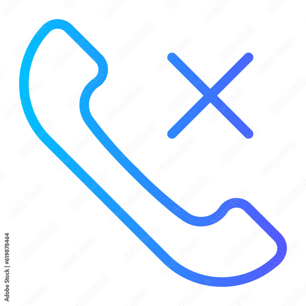 no calling gradient icon