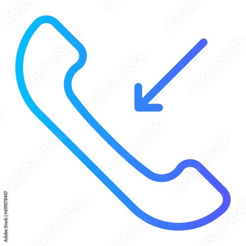 incoming call gradient icon