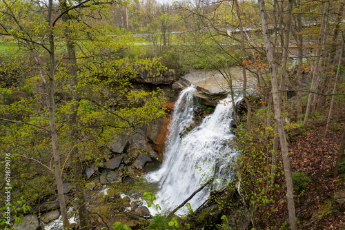 Brandywine Falls of Brandywine Creek, a tributary of the Cuyahoga River in Cuyahoga Valley National Park in Sagamore Hills Township, Ohio. photo