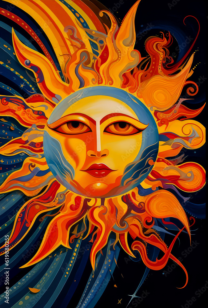 Fototapeta premium the mask of the sun