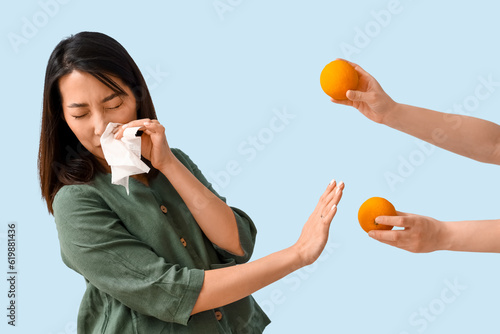 Allergic Asian woman reject...