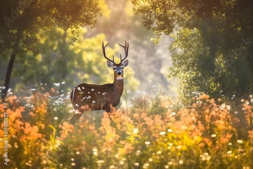 a deer in the meadow © Angah