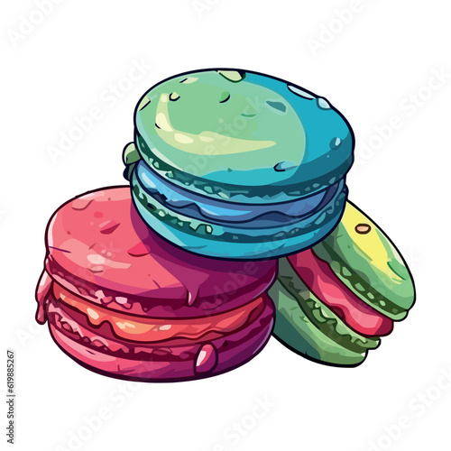 A sweet snack macaroon dessert