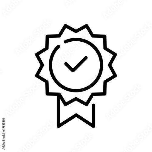 Quality award reward badge button icon.