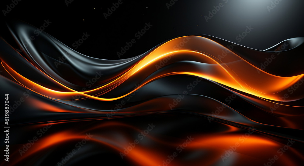 Fototapeta premium Black and orange abstract background 