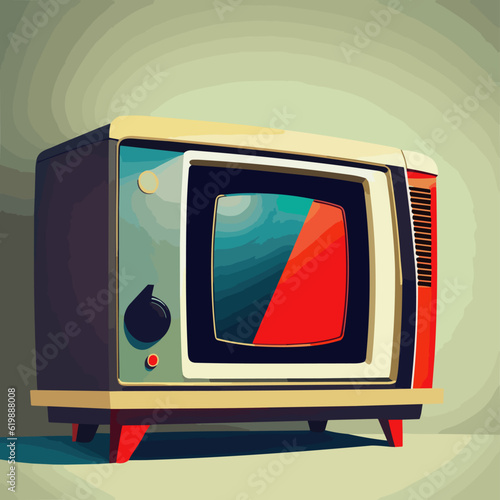  old red blue TV 1940s