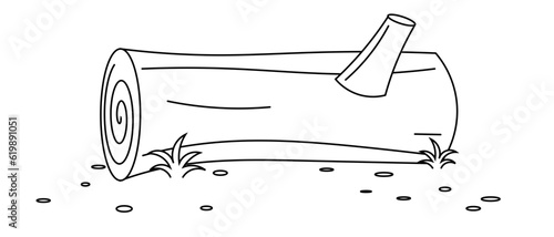 wood log outline