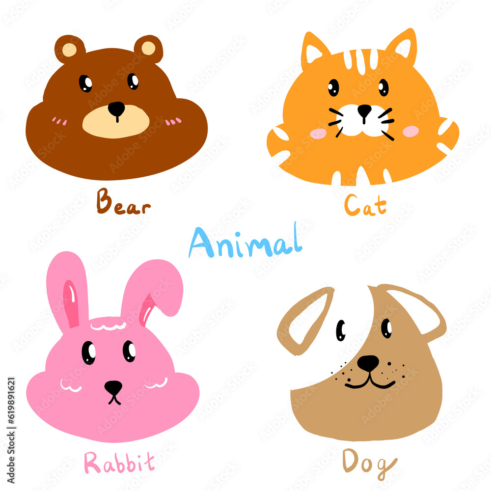 Fototapeta premium set of animals