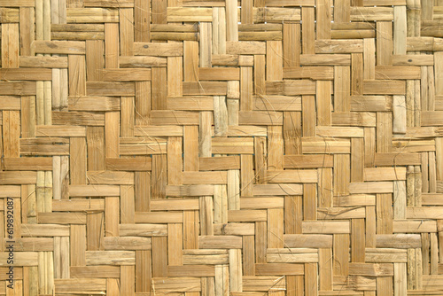 repeating pattern woven bamboo mat board.