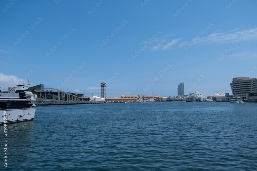Landscape photos of port of Barcelona, Catalonia, Spain