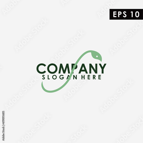 Leaf Of Snake Logo Design Modern Vector Template. Snake Icon. Snake. Vector Illustration