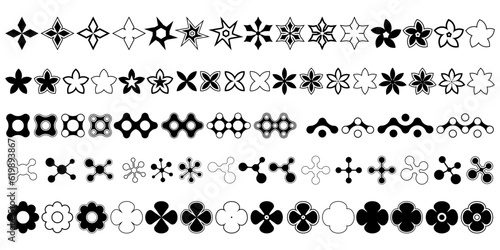 futuristic elements for design. big collection of retro style, abstract graphic, geometric, symbol. Template for posters, notes, banners, stickers, business cards, logos, t-shirt designs, etc