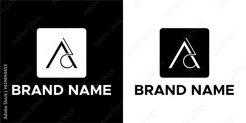 Naklejka premium ab letter vector logo absract