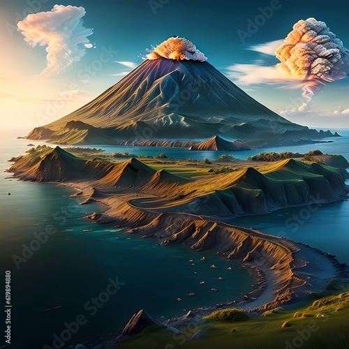 Beautiful Volcano Island