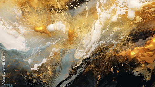 Majestic Flow of Liquid Gold. Generative AI