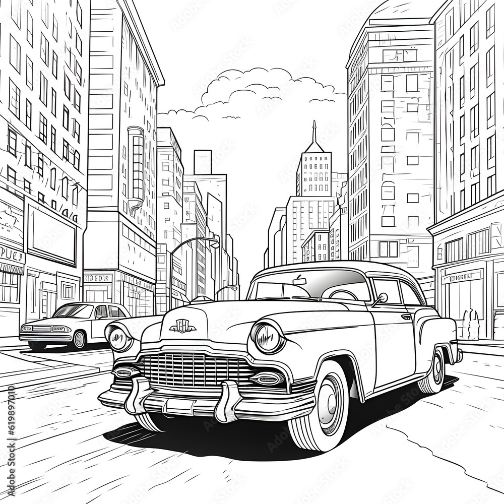 car in the city Generative AI car in the city Generative AI