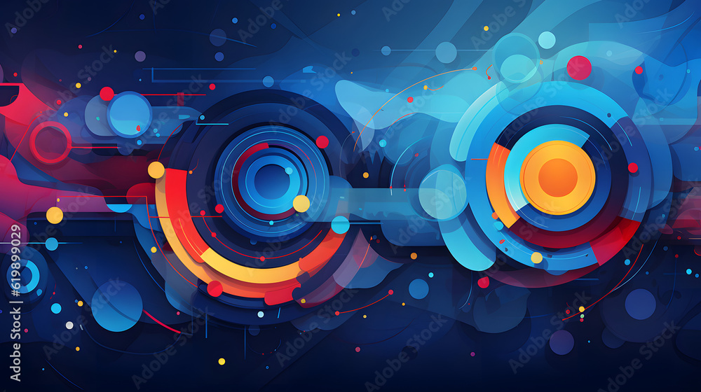 Abstract tech background, sci-fi, and innovation pattern design, futuristic elements, geometric shapes, Generated AI Abstract tech background, sci-fi, and innovation pattern design, futuristic elements, geometric shapes, Generated AI