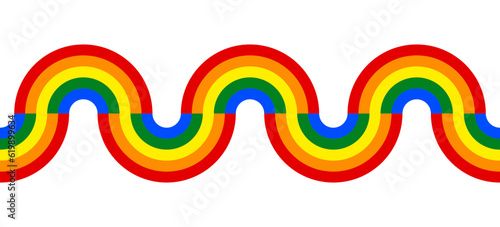 Simple rainbow connectable design element.