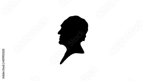 Εκτύπωση καμβά Ralph Waldo Emerson silhouette