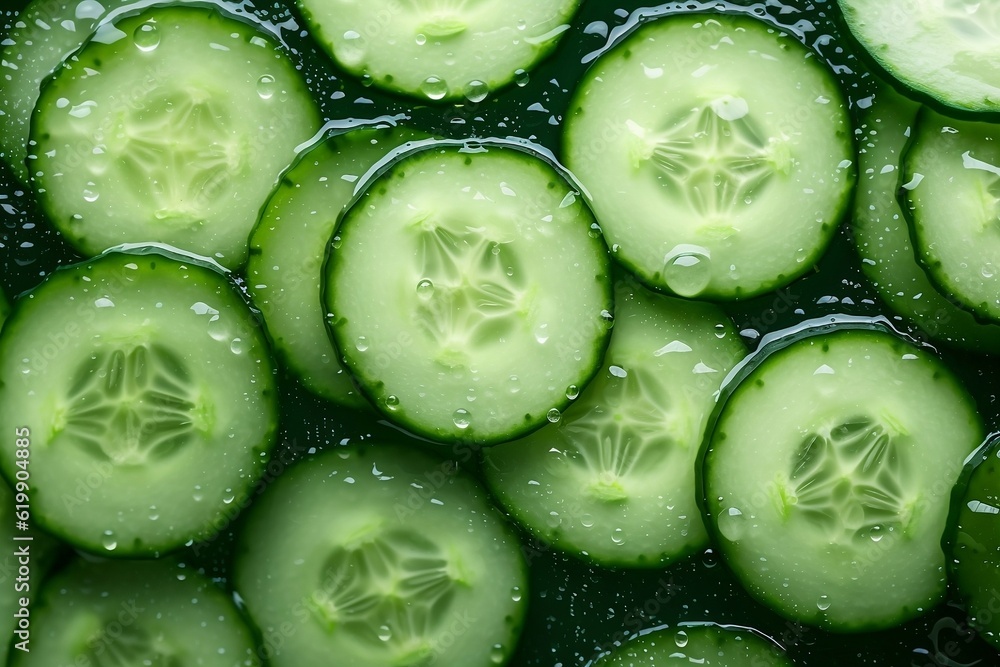 Cucumber as background and texture. Generative AI. Cucumber as background and texture. Generative AI.