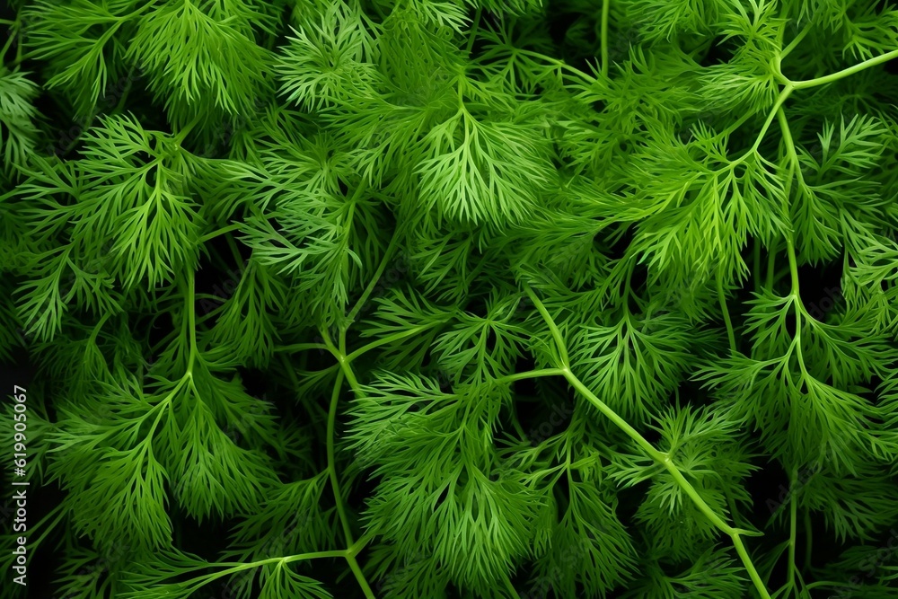 Fototapeta premium Dill as texture. Generative AI.