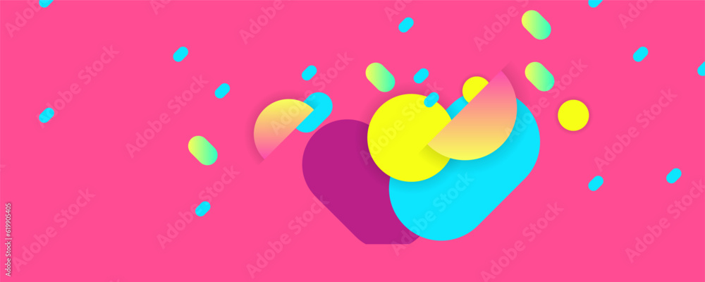 New Summer Barbie pink background Bright color design backgrounds template summer juicy background with geometric elements New Summer Barbie pink background Bright color design backgrounds template summer juicy background with geometric elements