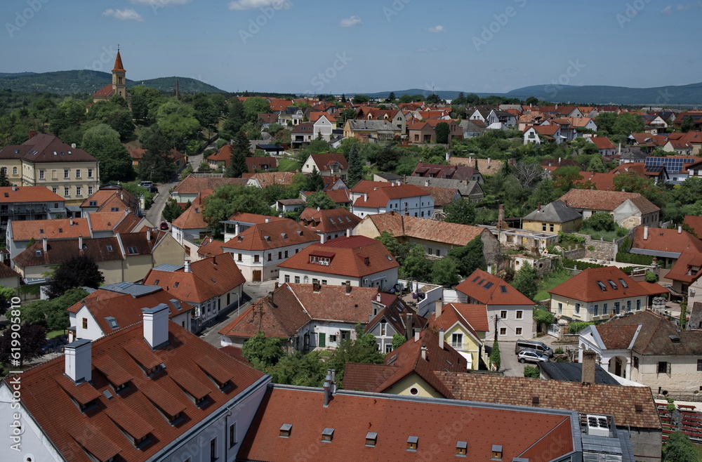 Blick von der Burg auf Veszprém, Europäische Kulturhauptstadt 2023