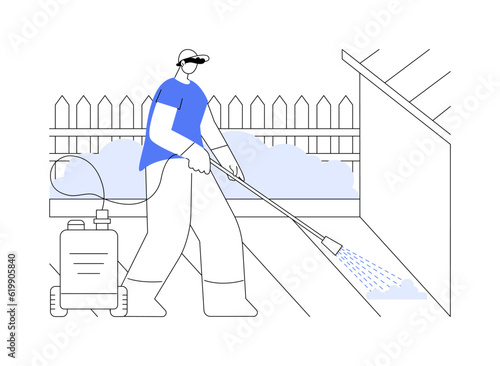 Power washing abstract concept vector illustration.