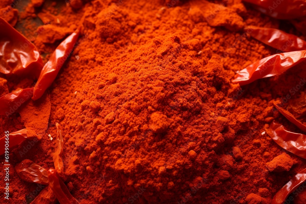 Paprika spice as texture. Generative AI. Paprika spice as texture. Generative AI.