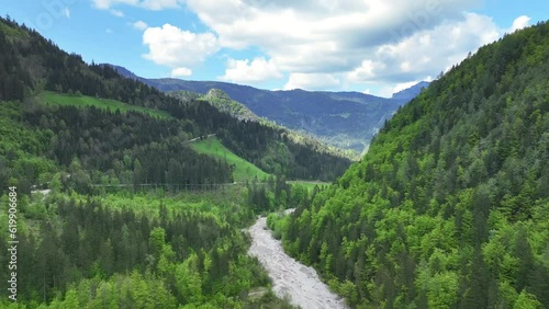 Matkov kot valley in the Kamnik Savinja Alps in Slovenia during a beautiful springtime day.
 photo