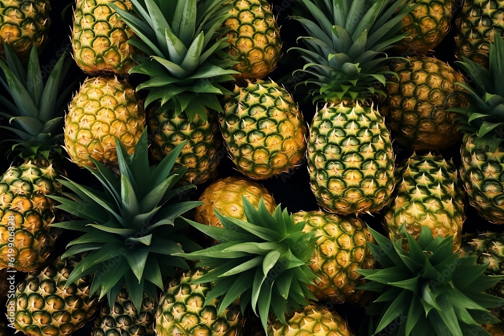 Pineapple as texture. Generative AI. Pineapple as texture. Generative AI.