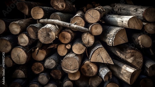 Fotografia stack of firewood