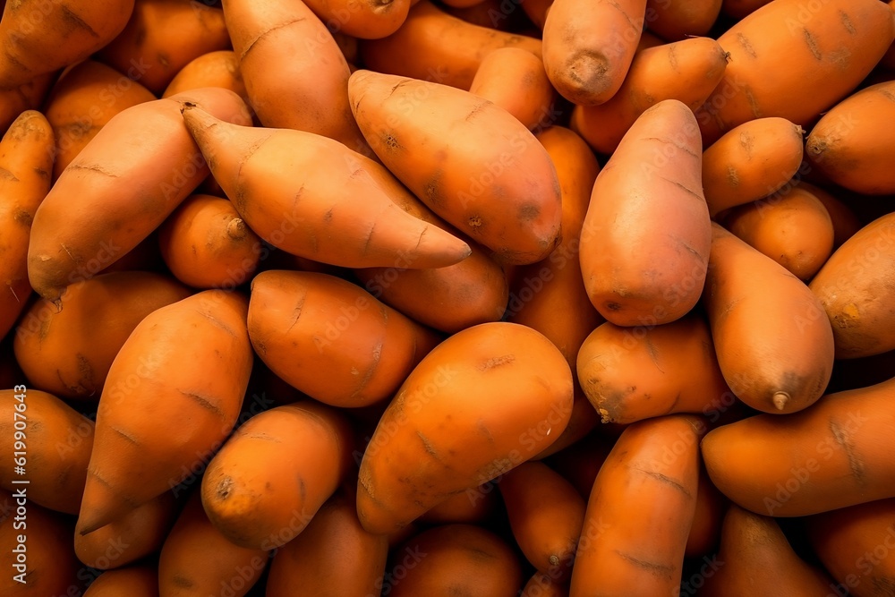 Sweet potato as texture. Generative AI. Sweet potato as texture. Generative AI.