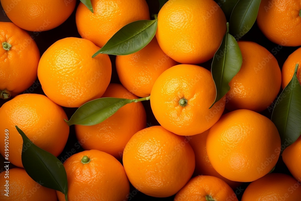 Tangerines as background and texture. Generative AI. Tangerines as background and texture. Generative AI.