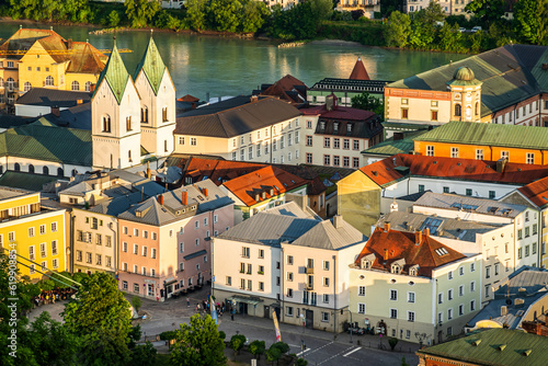historic buildings at the old town of Passau - Germany